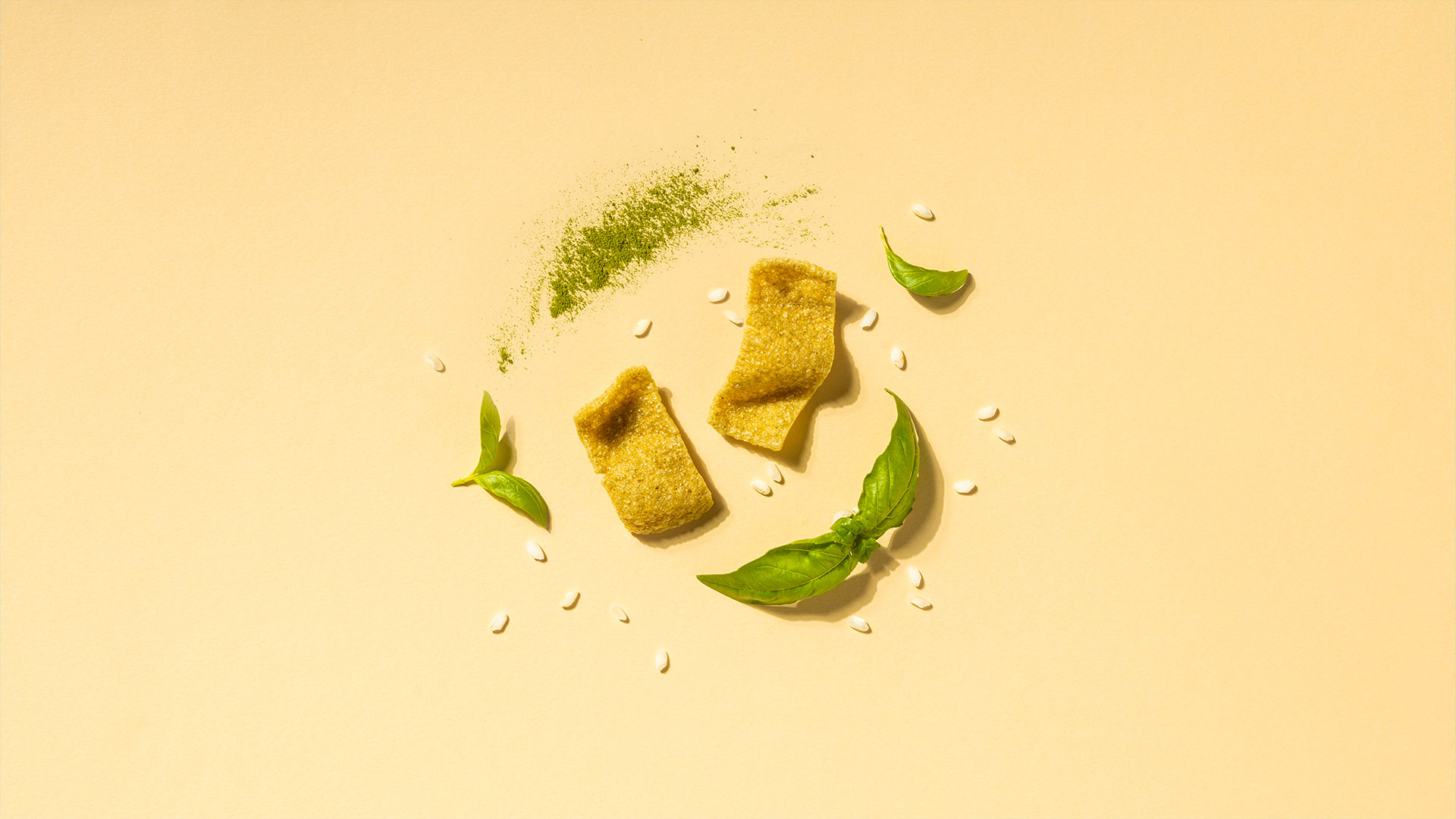 Basil natural powder curly strips