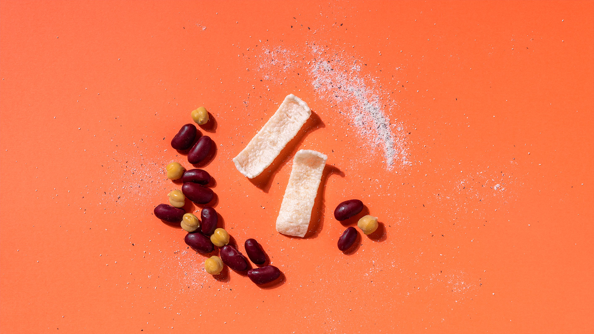 Chickpea & red bean curly strips